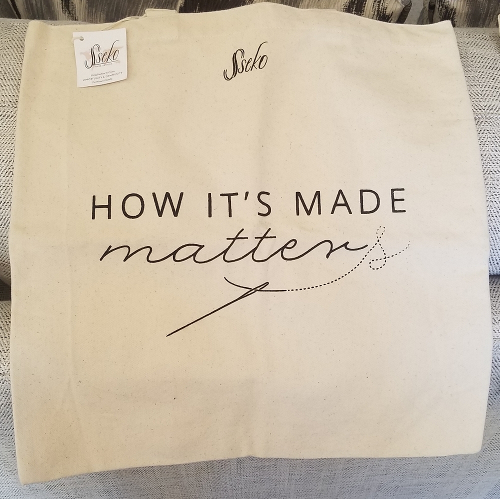 Sseko Designs Canvas Reusable Tote, NWT